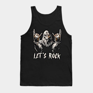 Bigfoot Rock On Sasquatch Rock And Roll Let's Rock Tank Top